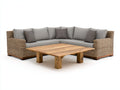 Gartensofa Rattan Lounge Sofa 260x260x75 cm - Grau Natur - Modernes Design