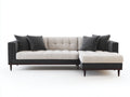 Ecksofa Stoffbezug 300x180x85 cm - Beige-Dunkelgrau - modernes Design für das Wohnzimmer