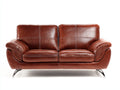 Zweisitzer Sofa Ledersofa 220x90x85 cm - Braun - Modernes Design