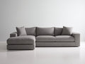 Ecksofa aus Strukturstoff 280 x 170 x 82 cm - Grau - Modernes Design für das Wohnzimmer
