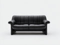 Zweisitzer Sofa aus Kunstleder 210 x 90 x 82 cm - Schwarz - Modernes Design für das Wohnzimmer