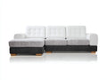 Ecksofa Stoffsofa 300x160x85 cm - Weiß Grau Schwarz - Modernes Design