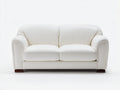 Zweisitzer Sofa aus Leder 220 x 95 x 85 cm - Weiß - Modernes Design für das Wohnzimmer