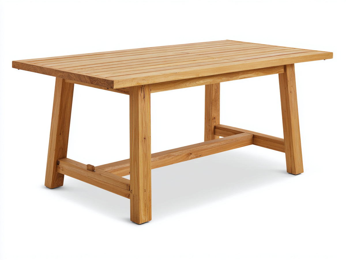 Gartentisch Holz 200x100x75 cm - Naturholz - modernes Design für den Garten