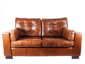 Zweisitzer Sofa Lederoptik 180x90x85 cm - Cognac Braun - modernes Design für das Wohnzimmer