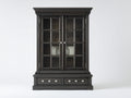 Bücherregal Holzregal 120x40x200 cm - Schwarz - Klassisches Design