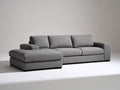 Ecksofa Stoffsofa 320x160x85 cm - Hellgrau - Modernes Design